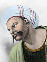 Porträt von Averroes (Ibn Rushd) - Porträt von Ibn-Rushd (Ibn Rushd) bekannt unter dem lateinischen Namen Averroes (1126-1198)