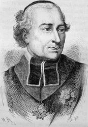 Porträt von Kardinal Joseph Fesch (1763 - 1839). Gravur Ende des 19. Jahrhunderts in „Histoire de France“ von H. Martin.