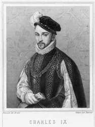 Porträt von Karl IX. (1550-1574), König von Frankreich - in „Histoire des Français“ von Lavallée, Gravur, sd.