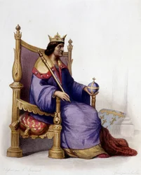 Porträt von Karl I. von Anjou (1227-1285) - in „Le Plutarque francais“, ed. Mennechet