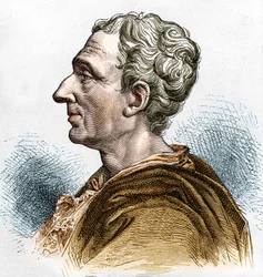 Porträt von Charles de Secondat (1689 - 1755), Baron De La Brède und Montesquieu. Gravur des 19. Jahrhunderts