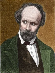Porträt von Christian Friedrich Hebbel (1813-1863), deutscher Dichter und Dramatiker.