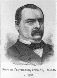 Porträt von Cleveland Grover (1837 - 1908), amerikanischer Staatsmann
