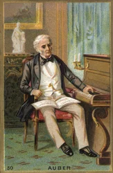 Porträt von Daniel François Esprit Auber (1782-1871), französischer Komponist. Chromolithographie 19. Jahrhundert.