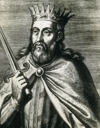 Porträt von Denis von Portugal (der Bauernkönig) (Gravur)