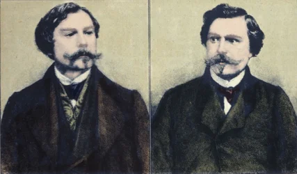Porträt von Edmond Goncourt (1822-1896) und Jules Goncourt (1830-1870) Brüder Schriftsteller.