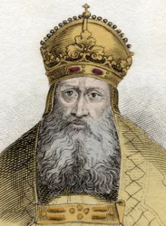 Porträt von Kaiser Rudolf von Habsburg (1218-1291), deutscher römischer Kaiser (Rudolf I. von Deutschland)