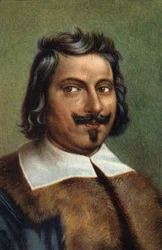 Porträt von Evangelista Torricelli oder Toricelli, italienischer Physiker.