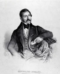 Porträt von Felice Romani, Librettist, Dichter und italienischer Kritiker (1788-1865).