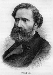 Porträt von Félix Pyat. Französischer Schriftsteller, Journalist und Politiker. 1810-1889