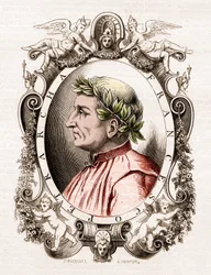 Porträt von Francesco Petrarca (Petrarca) (1304-1374), italienischer Dichter