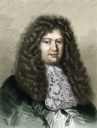 Porträt von François Michel Le Tellier, Marquis de Louvois (1639-1691), französischer Politiker - in Histoire des Français par Lavallée, Gravur, sd.