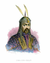 Porträt von Dschingis Khan (Temudjin)