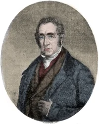 Porträt von George Stephenson (1781-1848), britischer Ingenieur und Pionier der Eisenbahnlokomotiven