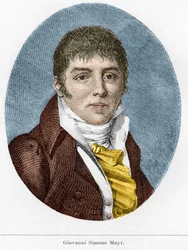 Porträt von Giovanni Simone Mayr (Johann Simon Mayr), italienischer Komponist (1763-1845)