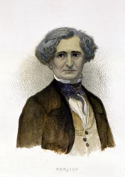 Porträt von Hector Berlioz (1803-1869) - Gravur