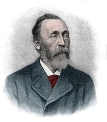 Porträt von Heinrich von Stephan (1831-1897) Generalpostdirektor des Deutschen Reiches, der den deutschen Postdienst reorganisierte