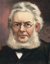 Porträt von Henrik (Henri) Johan Ibsen (1828-1906), norwegischer Dramatiker.