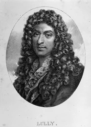 Porträt von Jean Baptiste Lully (Giovanni Battista Lulli) (1632-1687), französischer Komponist italienischer Herkunft. Gravur 19. Jahrhundert