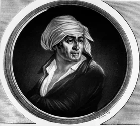 Porträt von Jean Paul Marat (1763-1793). Gravur in 