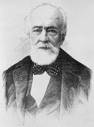 Porträt von Lajos Kossuth (1802 - 1894). Gravur des späten 19. Jahrhunderts in „Histoire de France“ von H. Martin.