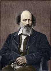 Porträt von Lord Alfred Tennyson, englischer Dichter und Dramatiker (1809 bis 1892).