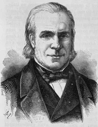 Porträt von Louis Antoine Garnier-Pages (1803 - 1878). Gravur aus dem Ende des 19. Jahrhunderts in „Histoire de France“ von H. Martin
