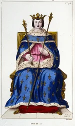 Porträt von Ludwig IX. oder Sankt Ludwig (1214 - 1270).