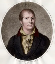 Porträt von Louis Spohr, französischer Musiker. Gravur des 19. Jahrhunderts