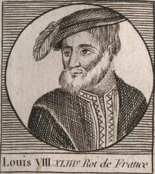 Porträt von Ludwig VIII. (1187-1226), genannt der Löwe, König von Frankreich - Gravur aus 