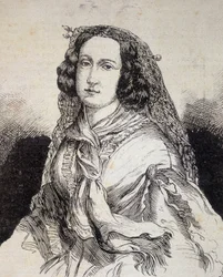 Porträt von Madame Marceline Desbordes-Valmore (1786 - 1859), französische Schriftstellerin - in „Les Contemporains“, n.d. spätes 19. Jahrhundert