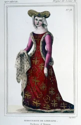 Porträt von Marguerite von Lothringen Vaudémont, Herzogin von Alençon (1463-1521)