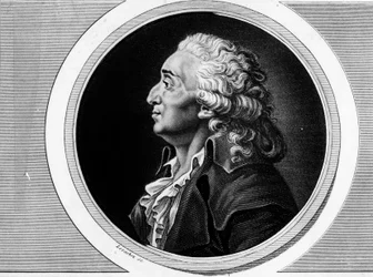 Porträt von Marie Jean Antoine Nicolas de Caritat, Marquis de Condorcet (1743-1793), Abgeordneter des Nationalkonvents und Philosoph. Stich in „Vollständige Sammlung historischer Gemälde der Französischen Revolution in drei Bänden“, 1804.