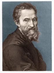 Porträt von Michelangelo Buonarroti genannt Michelangelo (Michelangelo oder Michel Ange).