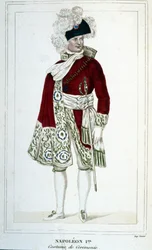 Porträt von Napoleon I. (1769-1821) in Zeremonialkostüm