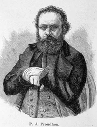 Porträt von Pierre Joseph Proudhon (1809 - 1865), französischer Sozialist