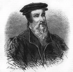 Porträt von Robert I Estienne (1498 - 1559) Humanist, Verleger und Drucker.