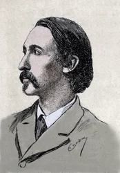 Porträt von Robert Louis Stevenson (1850-1894), britischer Schriftsteller