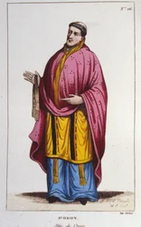 Porträt von Sankt Odon de Cluny. Gravur von 1830