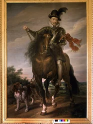 Porträt von Sigismund III. Vasa zu Pferd.