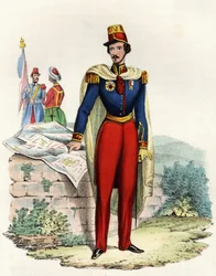 Porträt von Thomas Robert Bugeaud (1784-1849), Herzog von Isly, Marschall von Frankreich. In „Storia d