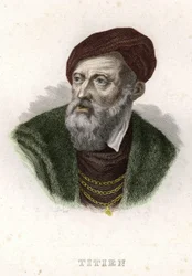 Porträt von Tiziano Vecellio (Der Tizian) (1490 - 1576)