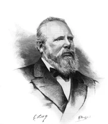 Porträt von Wilhelm III. (1817-1890), König der Niederlande. Gravur in „Le monde illustré“