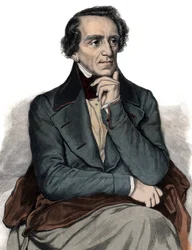 Porträt des englischen Opernkomponisten Giacomo Meyerbeer (1791-1864) - Gravur
