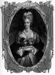 Porträt der Marquise von Boufflers Marie Françoise Catherine de Beauvau Craon (1711-1787) - Gravur von 1862 in „Die Königinnen der Welt“ von unseren ersten Schriftstellern - Herausgegeben unter der Leitung von JGD Armandaud