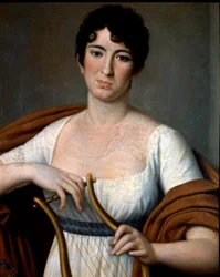 Porträt der spanischen Sängerin Isabelle Colbran (1785-1845) Anonymes Gemälde des 19. Jahrhunderts. Bologna, Civico Museo Biblioteca Musicale
