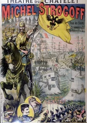 Poster für „Michel Strogoff“ im Théâtre du Châtelet, n.d. 19. Jahrhundert