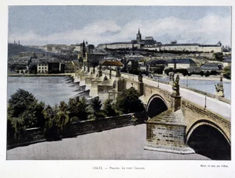 Prag, Karlsbrücke, Ende des 19. Jahrhunderts