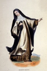 Religiöser Maronit. Gravur aus einem Album über religiöse Orden, Paris