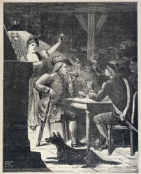 Repere mal fame in Cartridge König der Banditen, populärer Roman des späten 19. Jahrhunderts von Jules de Grandpre